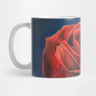 Pretty red painted acrylic rose Mug